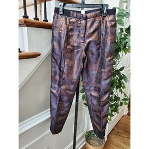 H & M Women's Multicolor Polyester Mid Rise Straight Legs Casual Pants Size 6